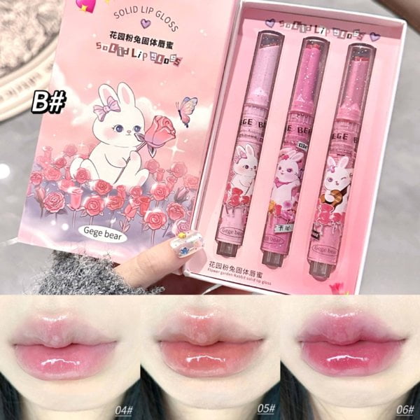 Gege Bear Flower Garden Rabbit Solidd Lip Gloss